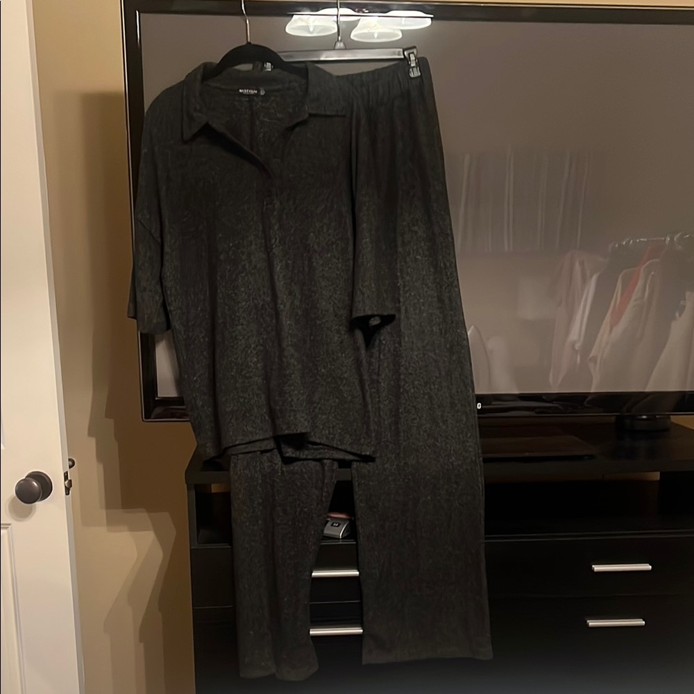 Nasty Gal Collard Shirt and Pants Set
